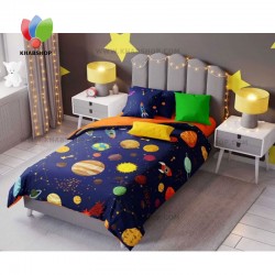  روتختی کودکانه مدل کهکشانی با سیارات و موشک‌ها