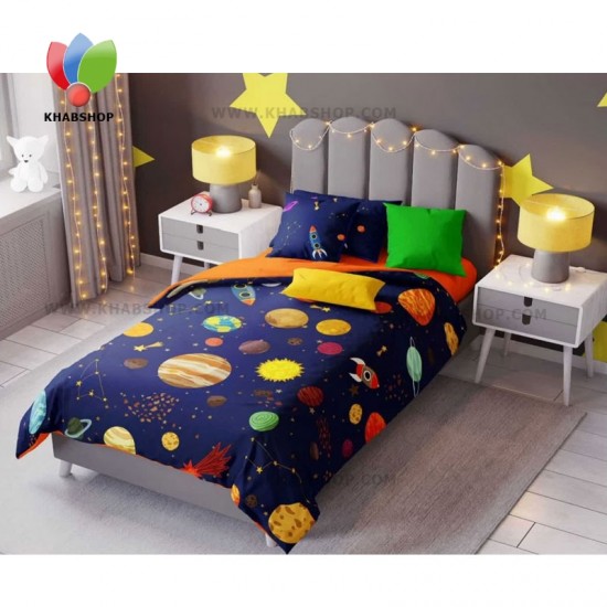 روتختی کودکانه مدل کهکشانی با سیارات و موشک‌ها