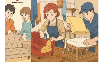 انواع مبل و تعمیرات مبل | راهنمای جامع خدمات حرفه‌ای خواب شاپ