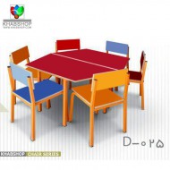 میز و صندلی مهد کودکی شش نفره کدD027
