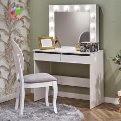 ست میز آرایش چراغ دار هالیوودی مدل MN012