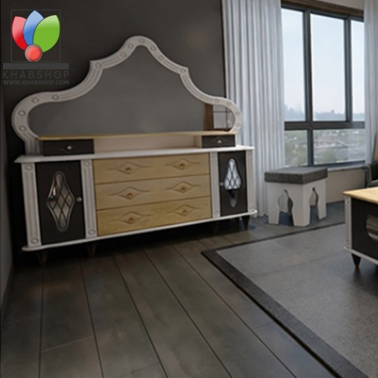 ست تخت دونفره میز آرایش و پاتختی سلنا