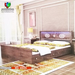 تختخواب دونفره مدل دیاموند LED