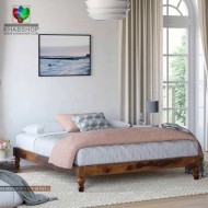 تخت خواب چوبی دونفره مدل لنا