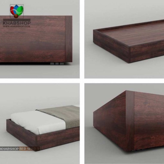 تخت خواب چوبی یکنفره مدل آراز