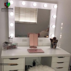 ست میز آرایش با آینه چراغ دار 5 ست میز آرایش با آینه چراغ دار 5