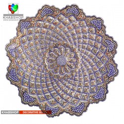 بشقاب میناکاری مسی کد 025