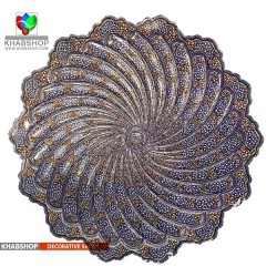 بشقاب میناکاری مسی کد 026