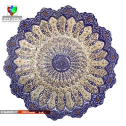 بشقاب میناکاری مسی کد 027