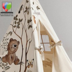 چادر سرخپوستی کودک مدل خرس شاد