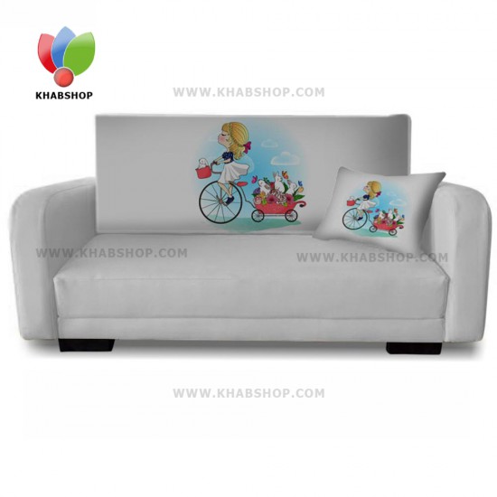 مبل تخت خواب شو کودک و نوجوان دختر دوچرخه سوار