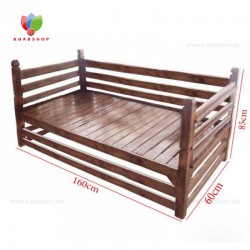 تخت سنتی چوبی 60*160 کد 273