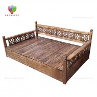 تخت سنتی چوبی 100*200 کد 278
