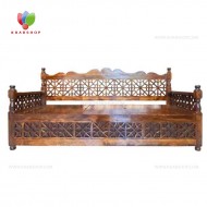 تخت سنتی چوبی 90*190کد 297 تخت سنتی چوبی 90*190کد 297