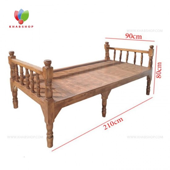تخت سنتی چوبی 90*210 کد 302 تخت سنتی چوبی 90*210 کد 302