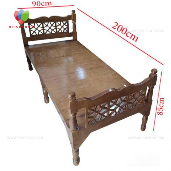 تخت سنتی چوبی 90*200 کد 231