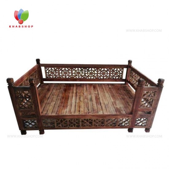 تخت سنتی چوبی 100*200 کد 242