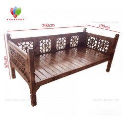 تخت سنتی چوبی 100*200 کد 254